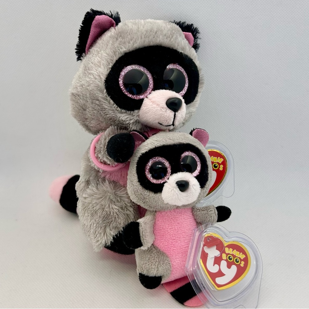 Ty Beanie Boos Collection Rocco the Racoon Plush Bundle